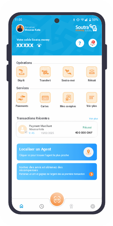 Soutra Money App Interface